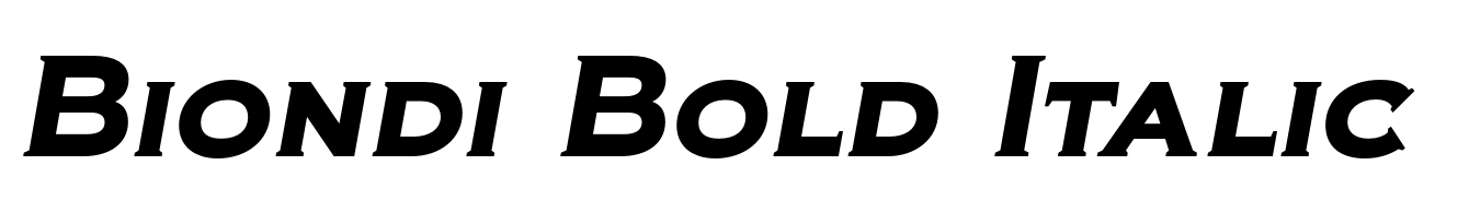 Biondi Bold Italic